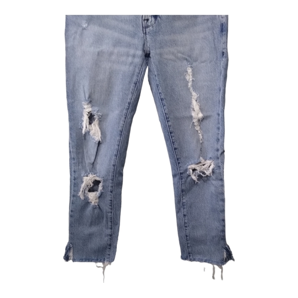 Frame La Garcon Light‎ Wash Destructed  Distressed Split Hem Size 26 - Picture 3 of 5